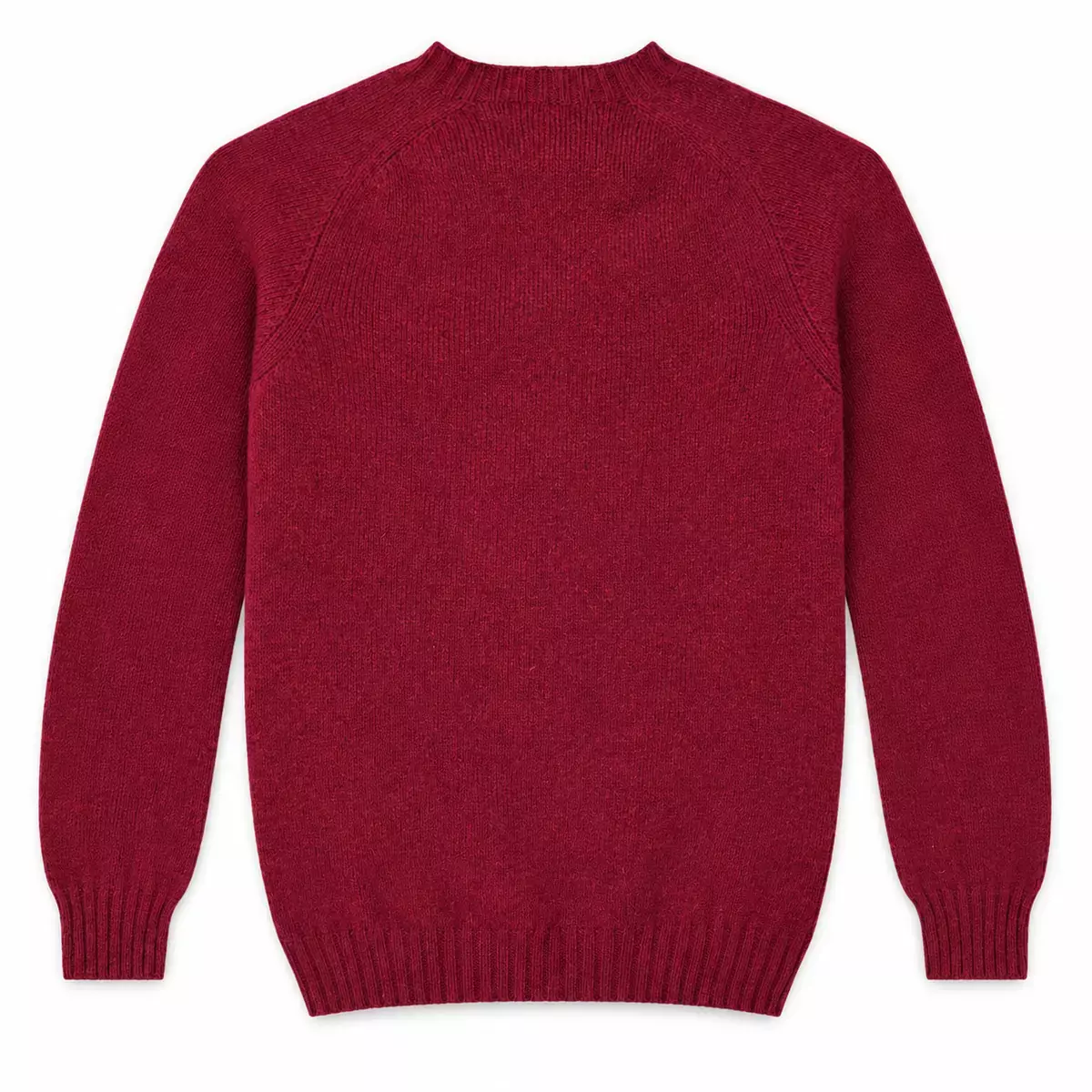 Harley of Scotland Brushed Wool Pullover Herren Maroon